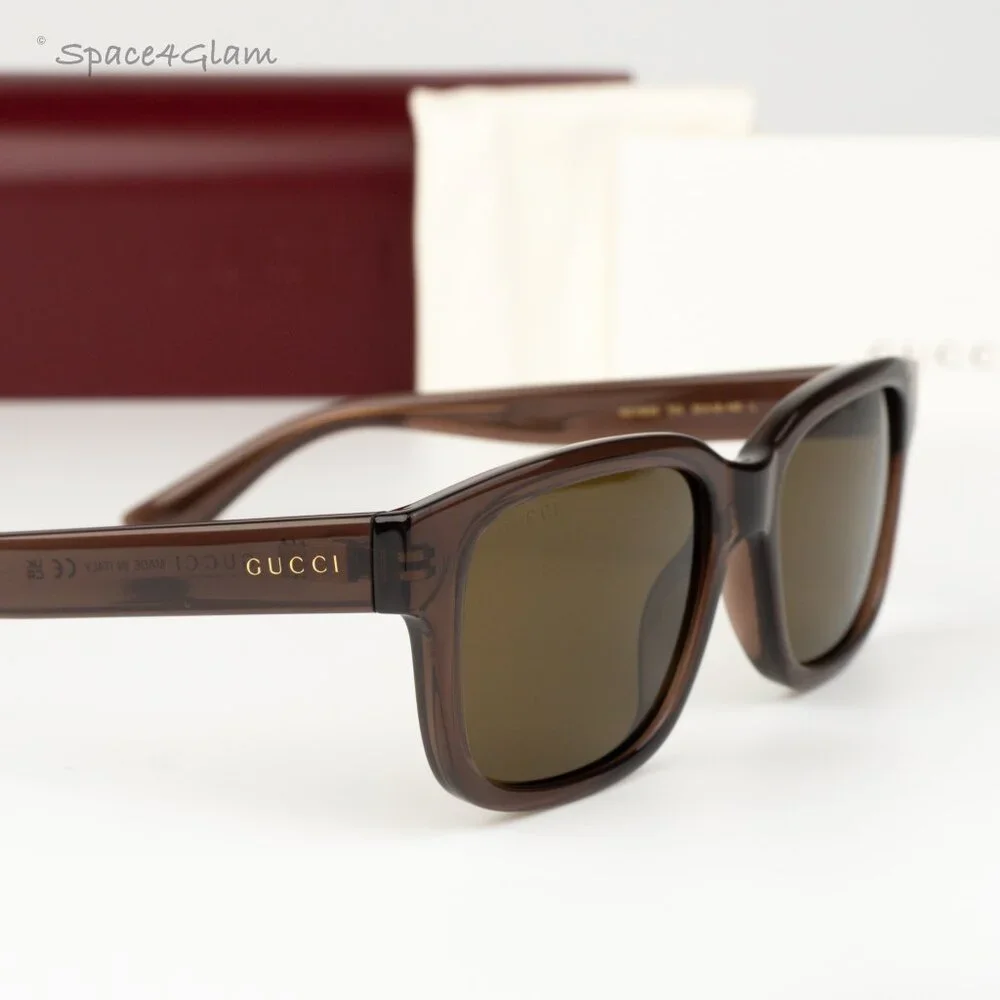 Gucci Men Sunglasses Brown Square GG1583S 004 NEW AUTHENTIC